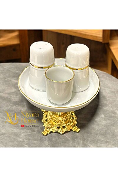 Niyara home Porcelain Set Salt Shaker / Toothpick Holder / Pepper Shaker