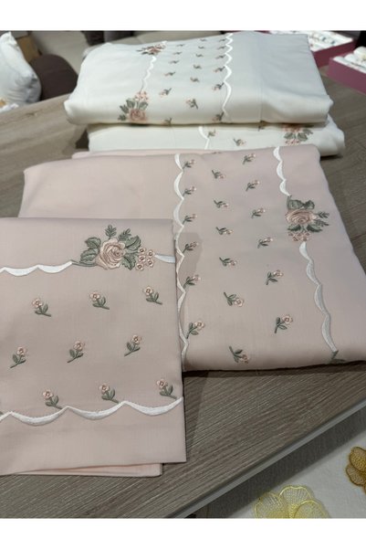 incisecrethome Single Size Cotton Satin Duvet Cover Set Embroidered 3 Pieces |   Youth & Guest Room 160*220 cm