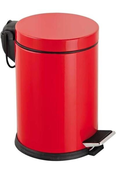 Vinoks Vioks premium series 5 litre stainless bayo-kitchen pedal trash can red