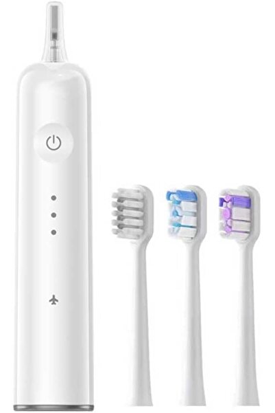 Generic Electric Toothbrush, USB Rechargeable, IPX7 Waterproof, Soft Silicone Bristles, White