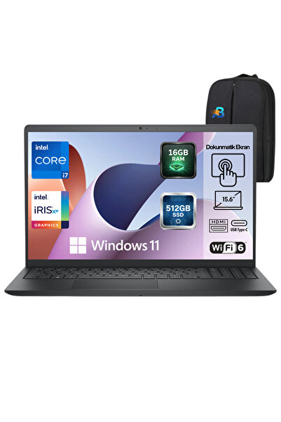 Dell Inspiron 15 3530 Intel Core i7 1355U 16GB 512GB SSD W11 PRO 15.6" Dokunm...