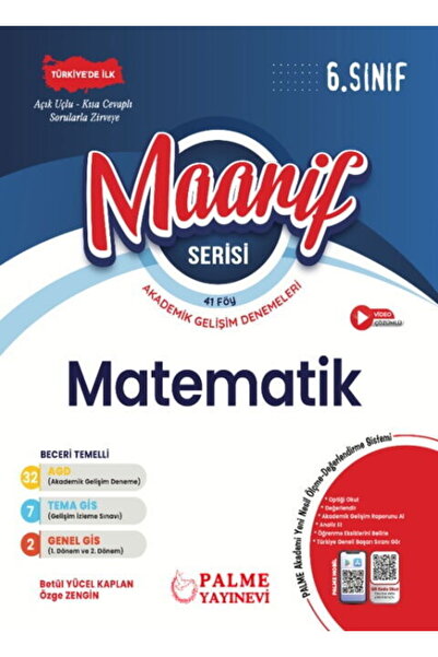 Palme Yayınevi Palme Yayınları 6. Sınıf Matematik Maarif Serisi Haftalık Deneme