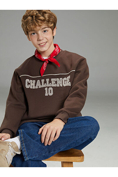 LC Waikiki Rmz Gi̇yi̇m Farkiyla Printed Boys' Thick Sweatshirt