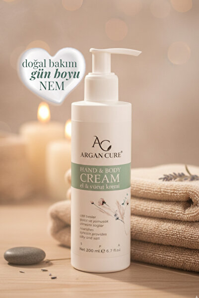Argan Cure El ve Vücut kremi, Yoğun Nemlendirici, Besleyici Bakım 200ml