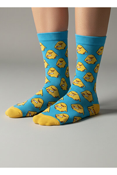 CARNAVAL SOCKS Yellow Chick Patterned Unisex Socks (2 Pairs) – Fun & Colorful