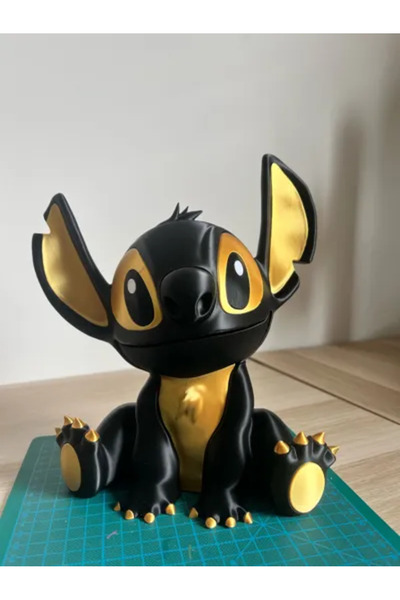 HasFar Tech تمثال وحش رائع لطيف - تمثال زخرفي باللونين الأسود والذهبي مقاس 23 سم