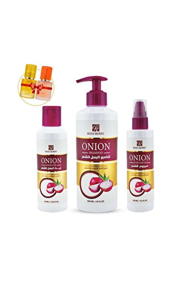 roseberry Rose Berry Complete Onion Hair Care Set + Gift Serum Set
