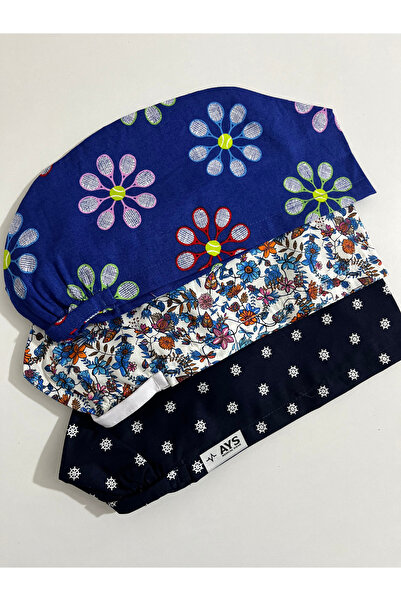 AYS 3'Lü Hemşire Doktor Cerrahi Geniş Kalıp Poplin Pamuklu Medikal Bone Aşçı ...