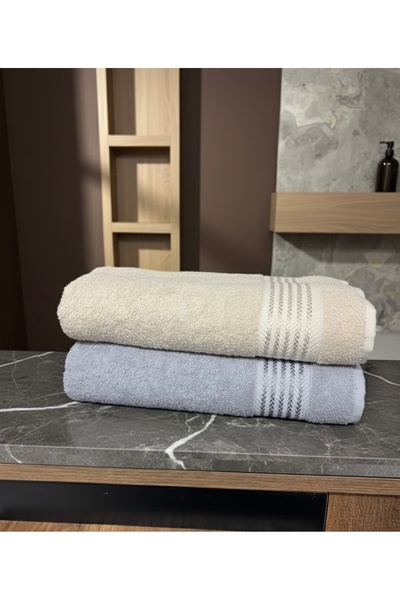 COTTOWEL'S منشفة حمام منقوشة من تشافوس، طقم من قطعتين، مقاس 90×150 سم / منشفة...