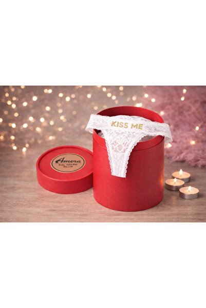 AMORA FANCY CLOTHİNG Kişiye Özel Yazılı Dantel Tanga Külot – Özel Tasarım