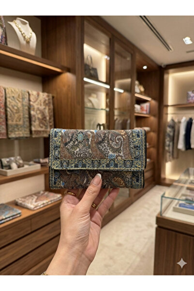 Gamy Bags محفظة نسائية بوهيمية منقوشة عرقياً - محفظة منسوجة بنمط تركي - محفظة منسوجة أصلية بنمط الكليم