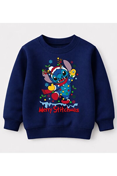 Efendioğlu Design Sweatshirt Lighted Stitch Printed Christmas New Year Cotton...