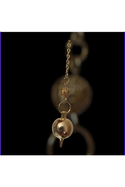 best bioenerji taş terapi Golden Brass Pandul Spiral Pendulum on Sale