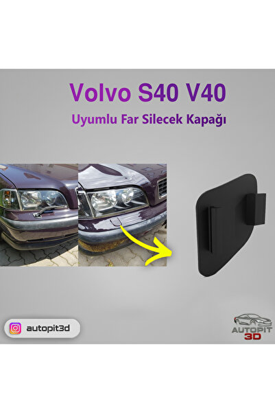 AutoPit 3D Volvo S40 V40 Far Silecek Kapağı (Sağ-Sol Takım)
