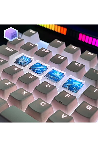 New Keycaps League of Legends Lol Ashe Tuşları Q-W-E-R Mekanik Klavye Tuşu Ar...