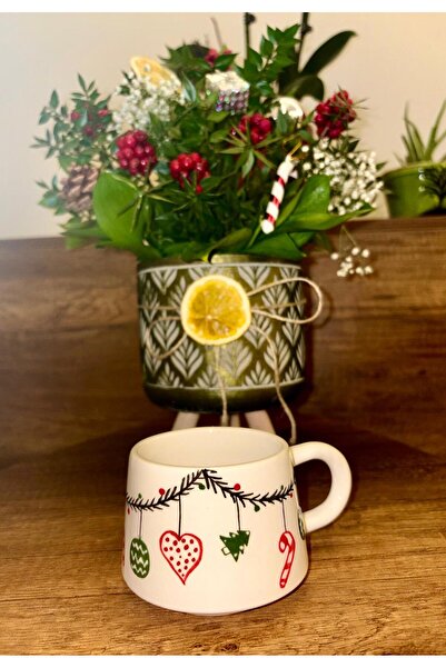 MUGUSA HEDİYELİK Handmade Ceramic Christmas Themed Mug