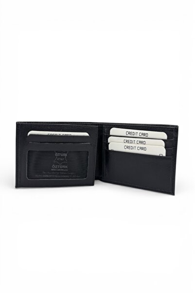 ÖZTÜRK DERİ Genuine Leather Men's Wallet |   Black |   Daily Use