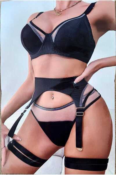 Miss Kiss Women's underwear set, Miss Kiss, sexy, 3 pieces, bra, panties, straps