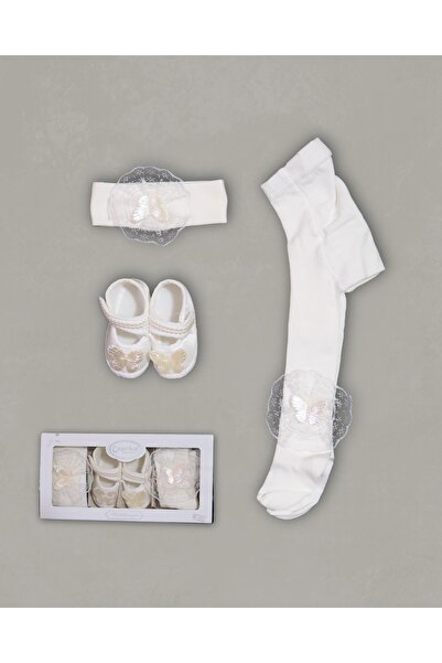 Caprice Yenidoğan Kız Bebek Külotlu Çorap 3’ lu Takım