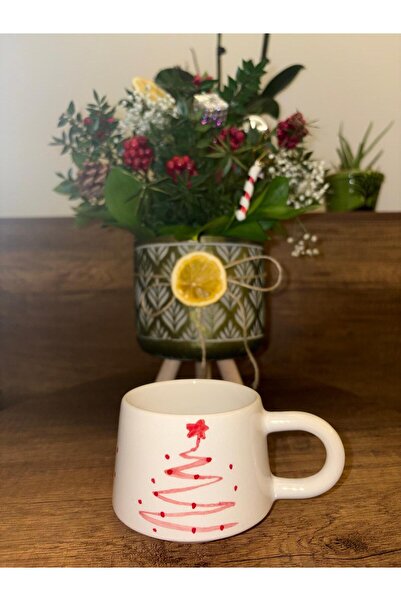 MUGUSA HEDİYELİK Handmade Ceramic Christmas Themed Mug
