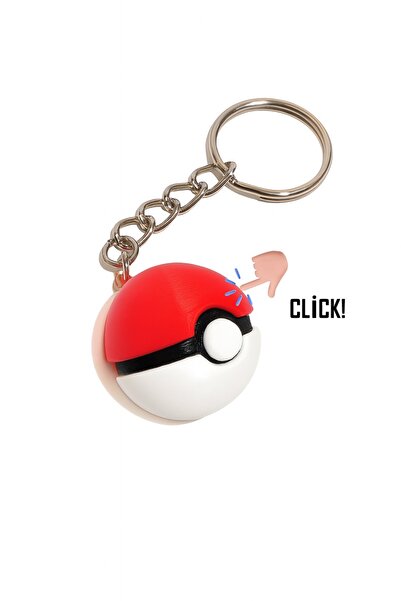 Pokemon Pokeball Clicker Anahtarlık - 3D Print