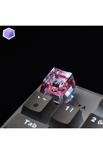 New Keycaps Kırmızı Detaylı Tasarım Esc Mekanik Klavye Tuşu Artisan Keycaps