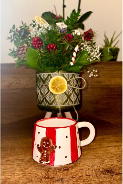 MUGUSA HEDİYELİK Handmade Ceramic Christmas Themed Mug