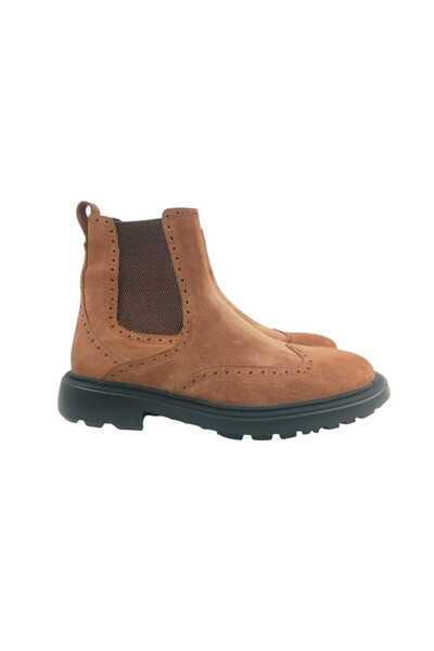 Oneka Shoes Men's Casual Chelsea Zimbali Boots Cinnamon Suede 420325Czt0030