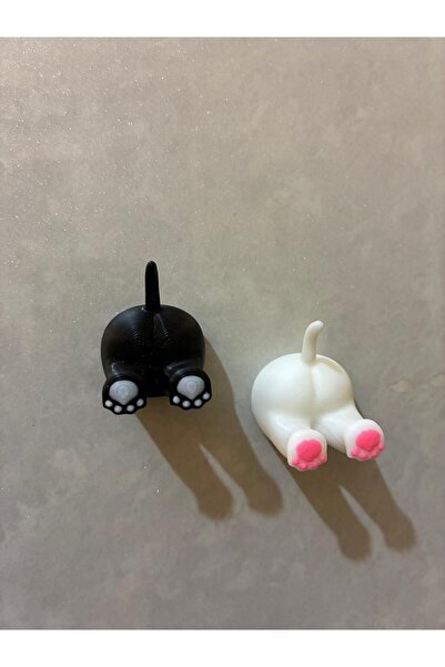 Edoka Tasarım 2'li Kedi Poposu Buzdolabı Magneti