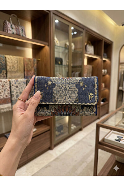 Gamy Bags محفظة نسائية بوهيمية منقوشة عرقياً - محفظة منسوجة بنمط تركي - محفظة منسوجة أصلية بنمط الكليم