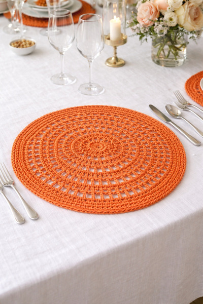 TOM COMPANY Turuncu Kağıt İp Amerikan Servis-Supla-2'li (36 cm)