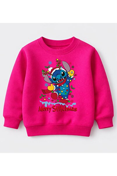 Efendioğlu Design Sweatshirt Lighted Stitch Printed Christmas New Year Cotton...