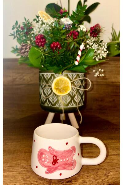 MUGUSA HEDİYELİK Handmade Ceramic Christmas Themed Mug