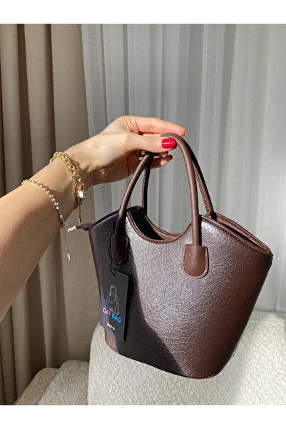 ÇANTA حقيبة كات باج حقيبة يد بنية اللون