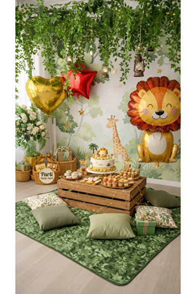 parti hediye sepeti Aslan Temalı Safari Parti Süsleri | Doğum Günü Balon Seti