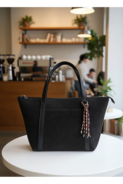 Designist Siyah Süet Çanta