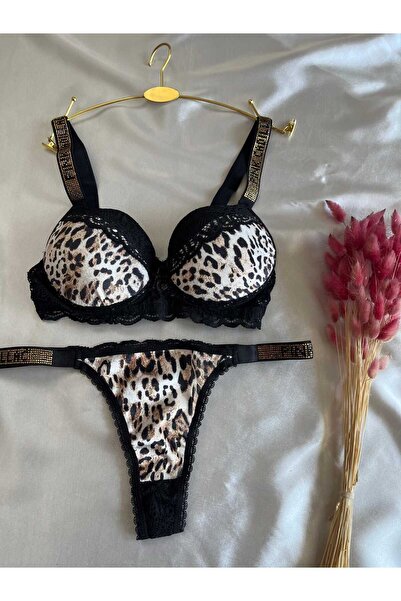 NİVENE Σετ εσωρούχων με δαντέλα, λάστιχα, πέτρες, ενισχυμένο με ελαστική βάση...