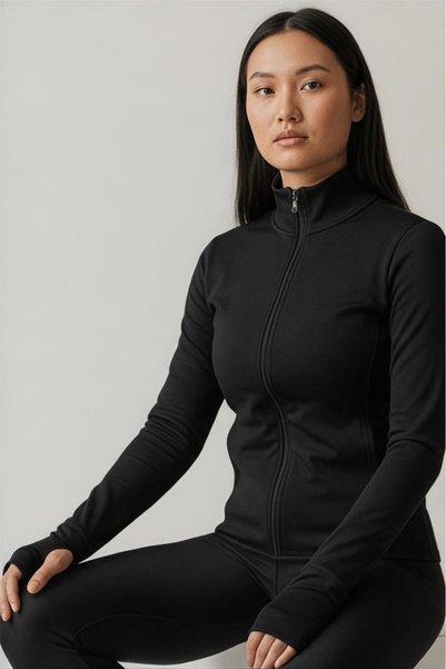 lae linalp Women's Stand Collar Full Zipper Blouse |   Comfortable, Flexible, and for Daily Use
