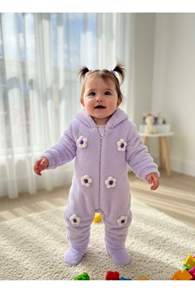 Kidex's Örme Çiçekli Welsoft Tulum