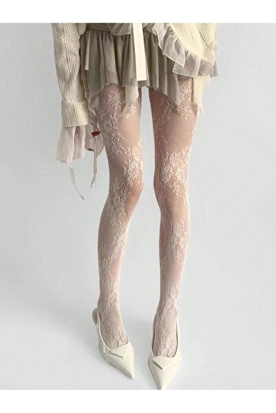 Lilith İnside 0Dantel Desenli Külotlu Çorap & Şıklığı Bacaklarına Taşı | Kadı...
