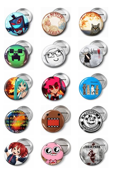 Punky Design Anime, Dizi ve Oyun Temalı Trend Yaka İğnesi Rozet Seti – 15’li ...