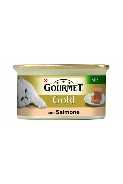 Gourmet gold kıyılmış somonlu kedi konservesi 85gr 12 adet kedi yaş mama pate