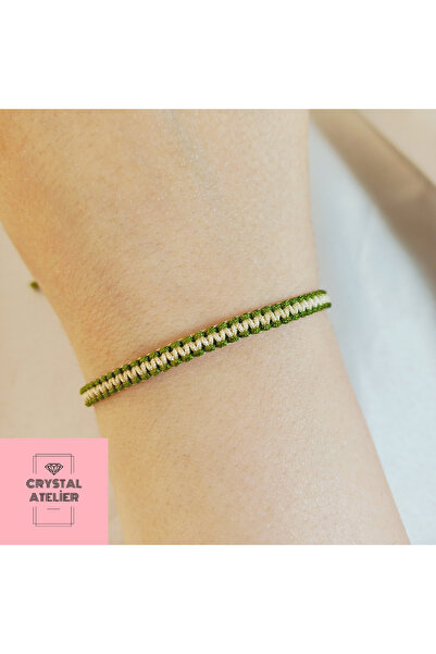 Crystal Atelier Unisex Double Color Braided Macrame Rope Surfer Bracelet - Gi...