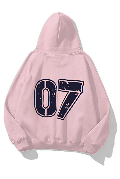 COHERENT Unisex Erkek/Kadın Renkli 07 Özel Baskılı Pamuklu Oversize Kapüşonlu...