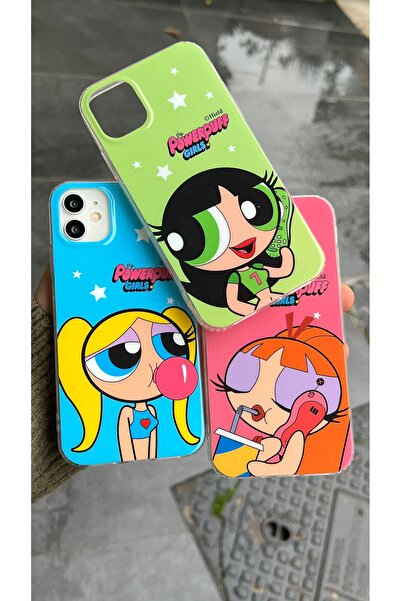 EDELFU iPhone 11 - (3 Pcs) Powerpuff Girls Patterned Cover Soft Protective Du...
