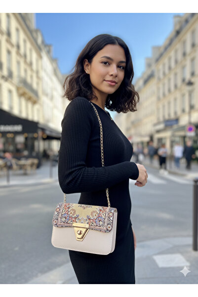 Gamy Bags Etnik Desenli Bohem Kadın Omuz Çantası-Türk Motifli Dokuma Çanta-Otantik Dokuma Kilim Motifli Çanta