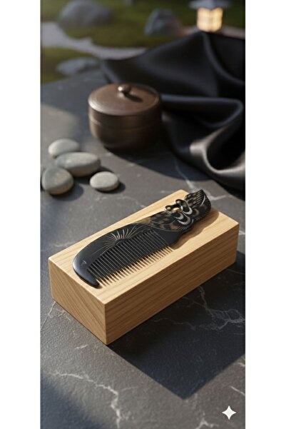 Sarego مشط شعر حقيقي من العظم الطبيعي مضاد للكهرباء الساكنة مصنوع يدويًا بنمط...