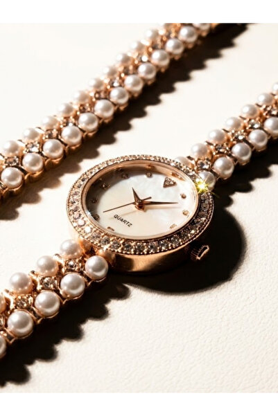 Leerybee ساعة يد نسائية بعلبة بيضاوية مع سوار