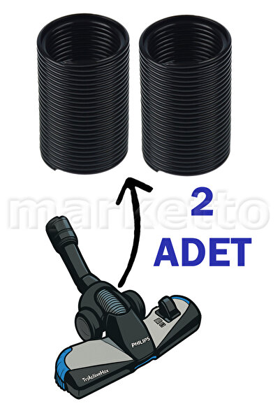 Marketto Philips Uyumlu Emici Başlık Ara Hortumu 2 ADET FC 9923 / 9924 / 9925...