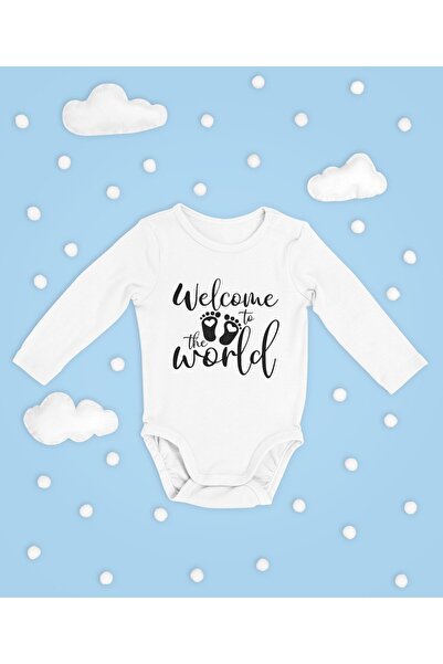 SEVBANO مرحبًا بكم في العالم! بدلة قطنية ناعمة مطبوعة بأكمام طويلة للجنسين مع...